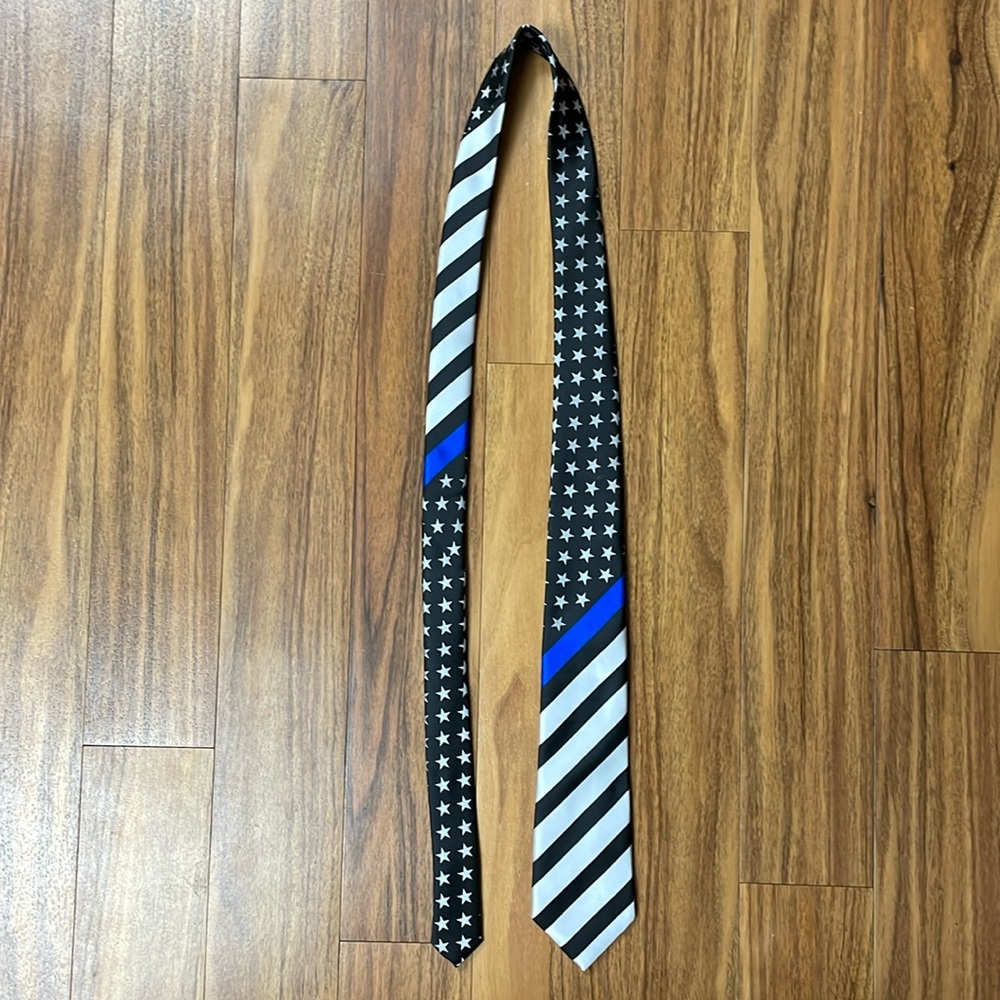 Think Blue Line American Flag Tie